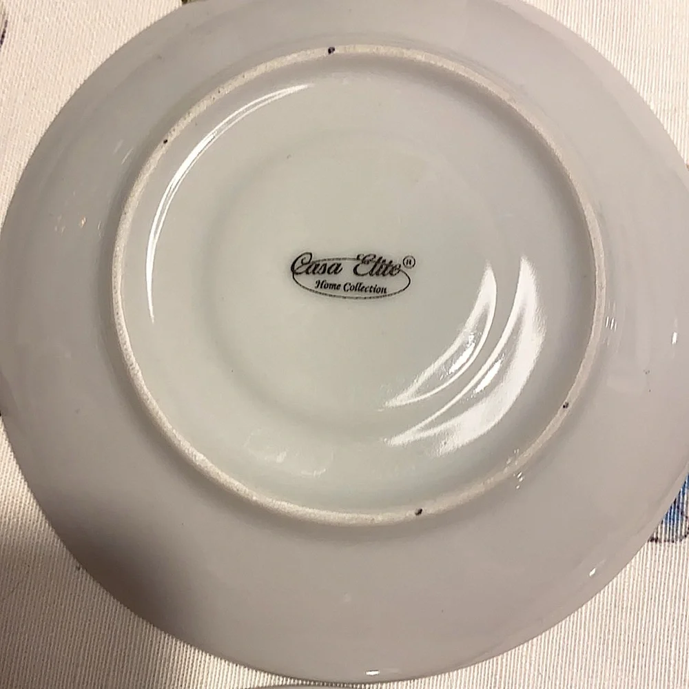 Casa Elite Mini Cups and Saucers With Gold Rims